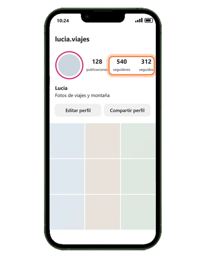 iPhone 13 con un perfil de Instagram: las cifras de publicaciones, seguidores y seguidos bajo el nombre de usuario