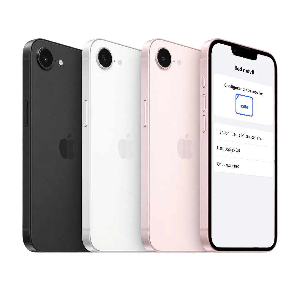 iPhone 17e con la pantalla Configurar datos móviles para añadir una eSIM