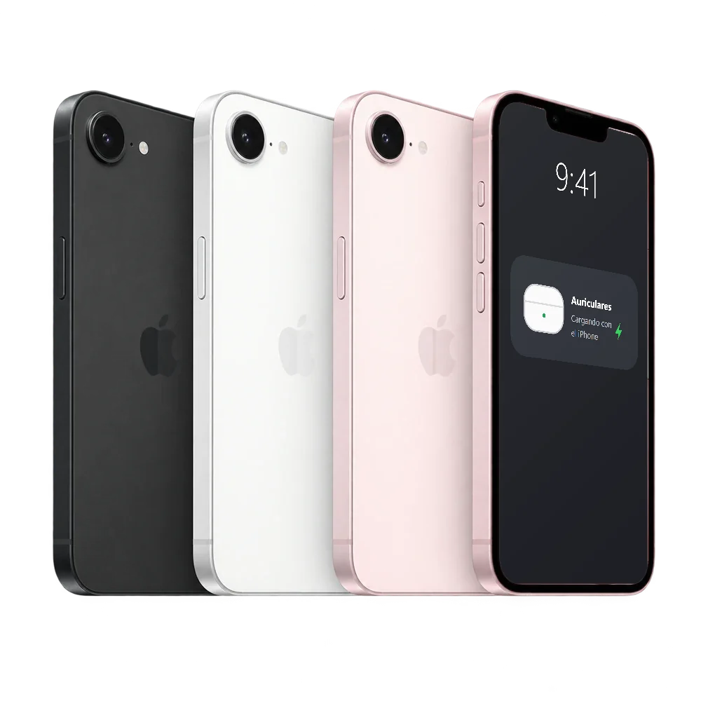 iPhone 17e con el aviso Auriculares cargando con el iPhone en la pantalla de bloqueo