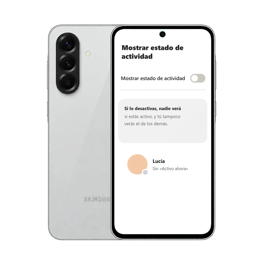 Samsung Galaxy A56 5G con Mostrar estado de actividad desactivado en Instagram