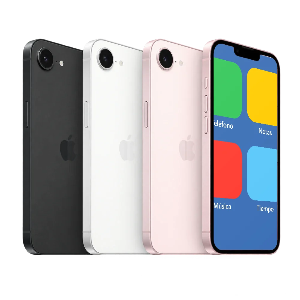 iPhone 17e con la pantalla de inicio ampliada y los iconos cortados por el borde