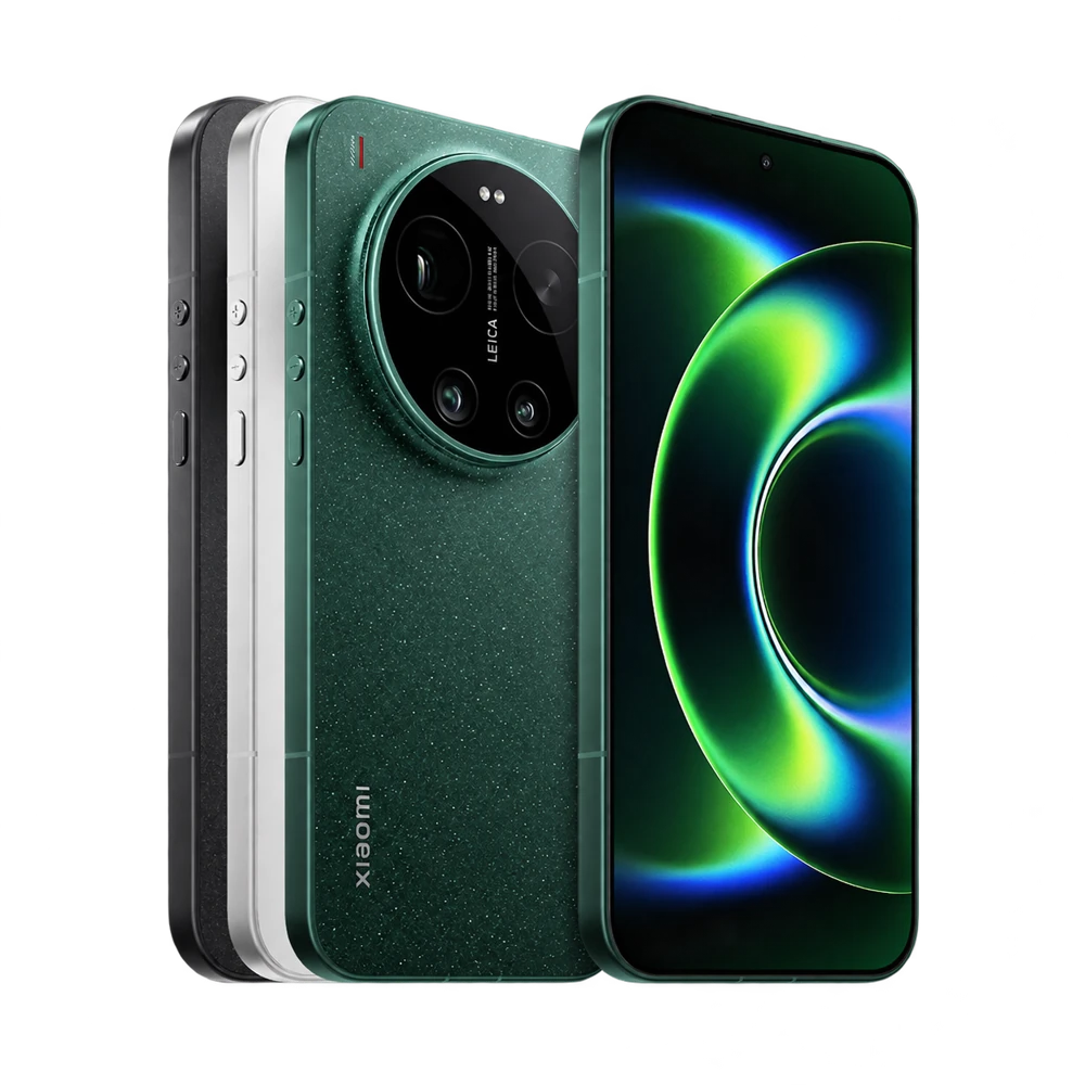 Xiaomi 17 Ultra verde con módulo circular Leica visto de frente y por detrás